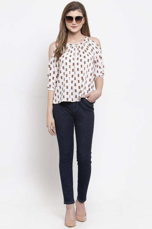 Gipsy Navy Blue Solid Cotton Jegging Navy