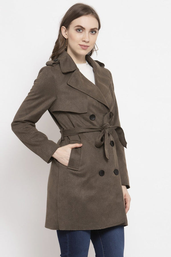 Gipsy Gipsy Olive Self Designed Polyester Jacket Olive