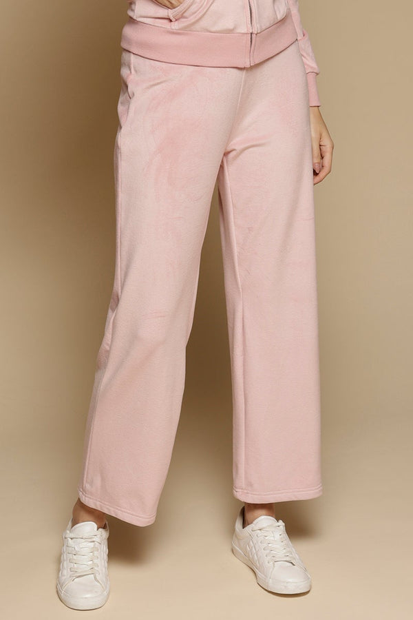 gipsy Pink Solid Polyester Mid Rise Pant Pink