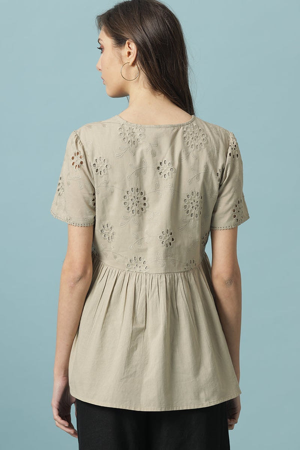 Gipsy Gipsy Pista Medium Length V- Neck Cotton Tunic Pista