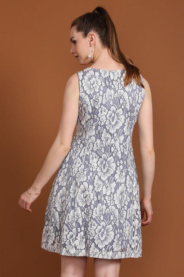 Gipsy Princess Lace Dress Grey/Blue