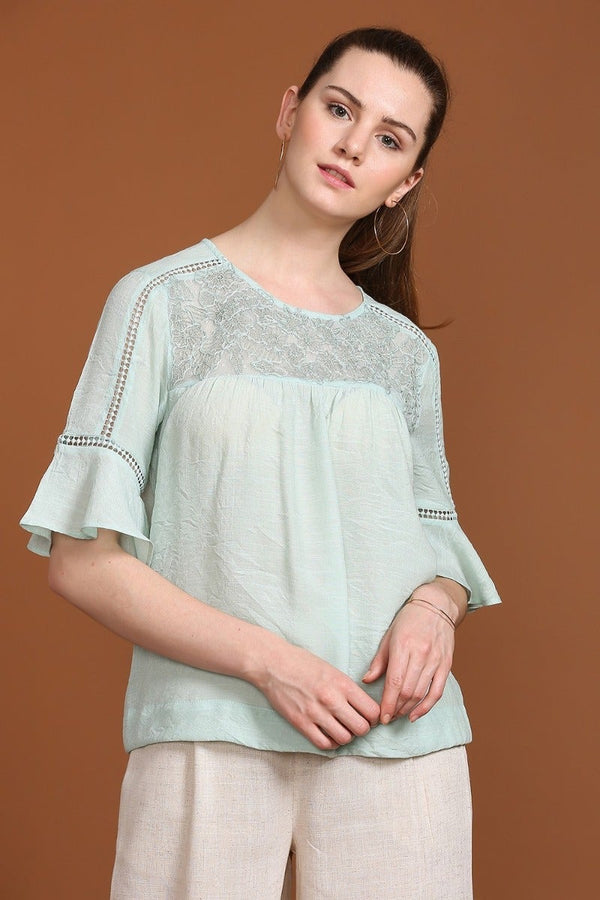 Gipsy Rich Mint Green Formal Top Mint Green