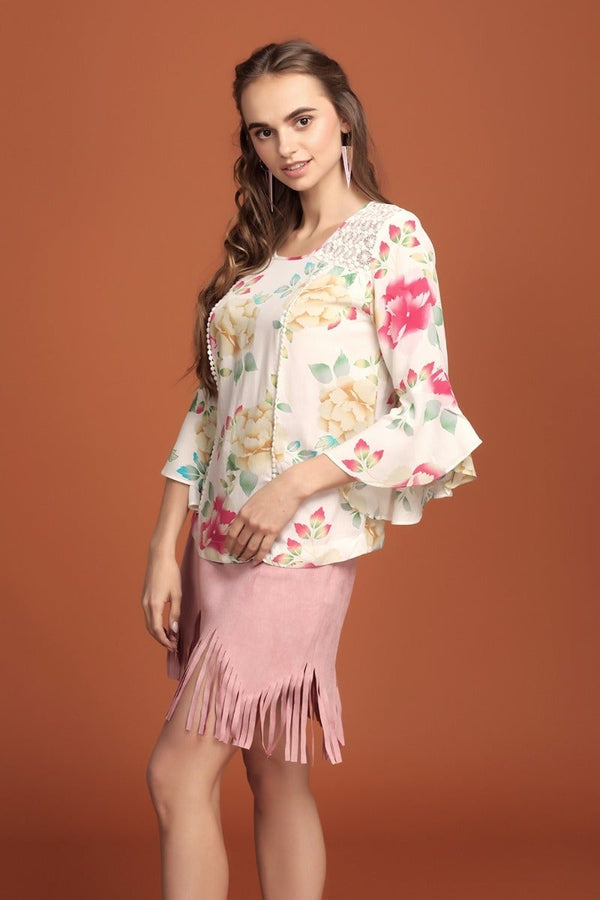 Gipsy Serene White Lace Top White