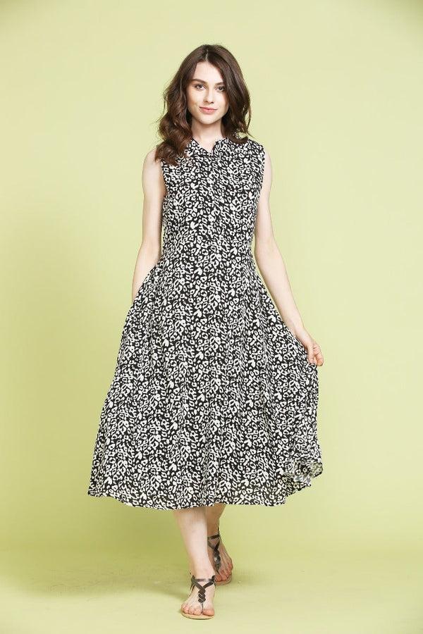 Gipsy Vintage Printed Dress Black