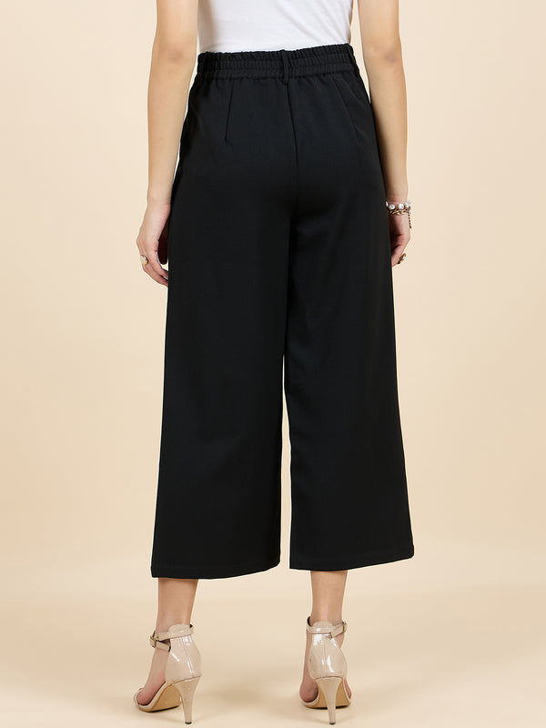 Gipsy Gipsy Woman Bottom Wear Pant Regular Fit Cotton Black Black