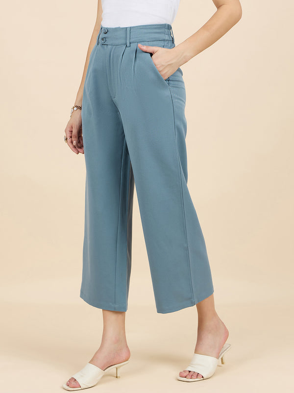 Gipsy Gipsy Woman Bottom Wear Pant Regular Fit Cotton Green Green