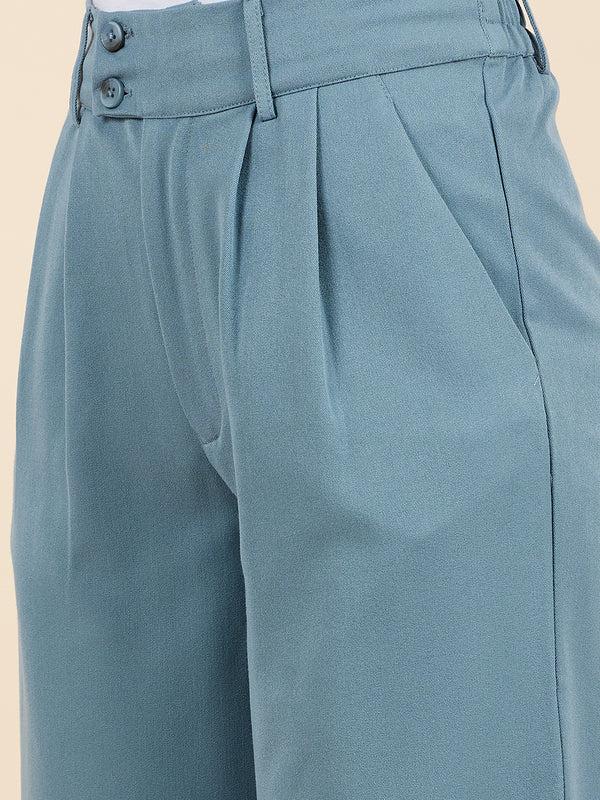 Gipsy Gipsy Woman Bottom Wear Pant Regular Fit Cotton Green Green