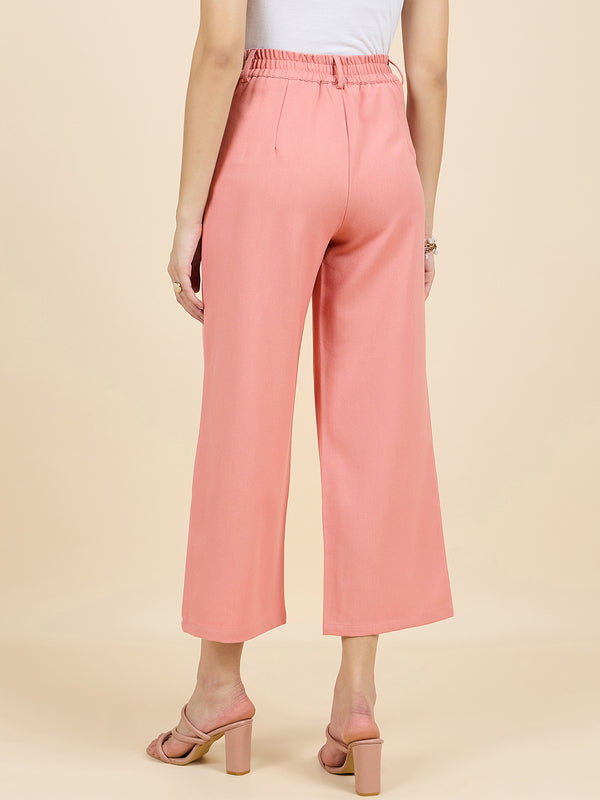 Gipsy Gipsy Woman Bottom Wear Pant Regular Fit Cotton Red Red