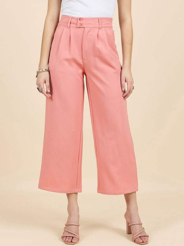 gipsy Gipsy Woman Bottom Wear Pant Regular Fit Cotton Red Red