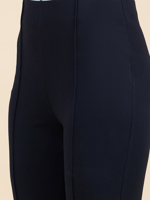 Gipsy Gipsy Woman Bottom Wear Pant Regular Fit Nr Knit Blue Blue