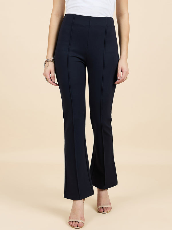 gipsy Gipsy Woman Bottom Wear Pant Regular Fit Nr Knit Blue Blue