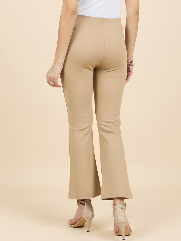 Gipsy Gipsy Woman Bottom Wear Pant Regular Fit Nr Knit Beige Beige