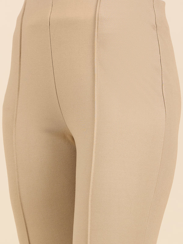 Gipsy Gipsy Woman Bottom Wear Pant Regular Fit Nr Knit Beige Beige