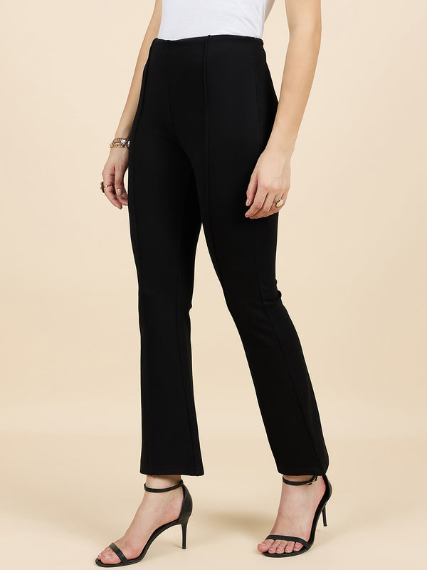 Gipsy Gipsy Woman Bottom Wear Pant Regular Fit Nr Knit Black Black
