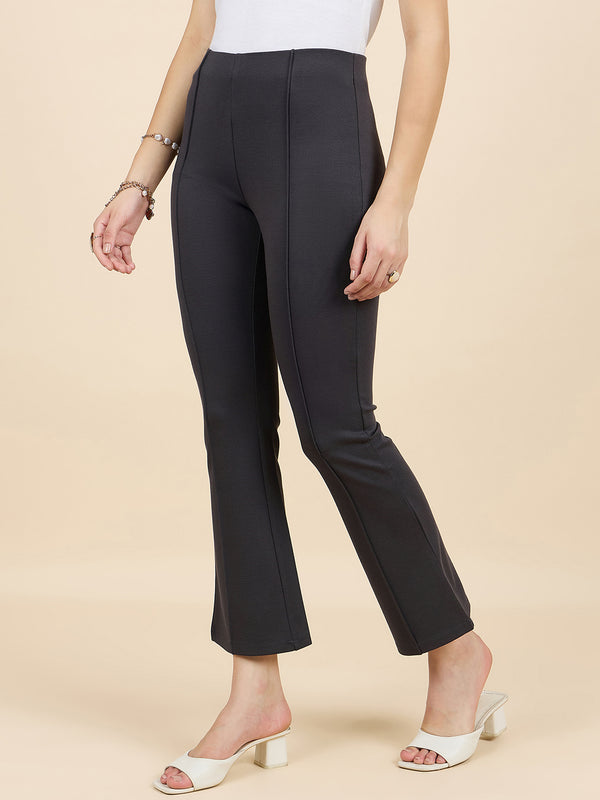 Gipsy Gipsy Woman Bottom Wear Pant Regular Fit Nr Knit Grey Grey