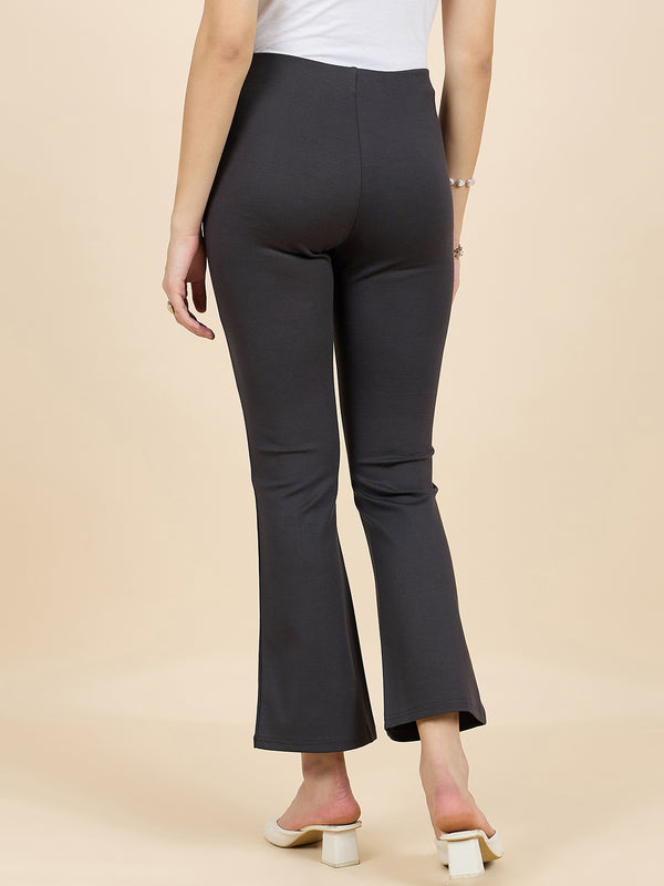 Gipsy Gipsy Woman Bottom Wear Pant Regular Fit Nr Knit Grey Grey