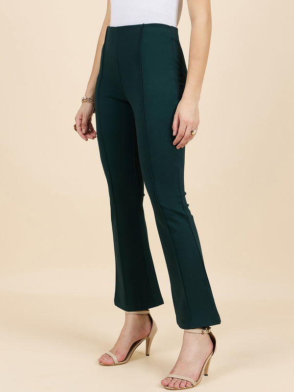 Gipsy Gipsy Woman Bottom Wear Pant Regular Fit Nr Knit Green Green
