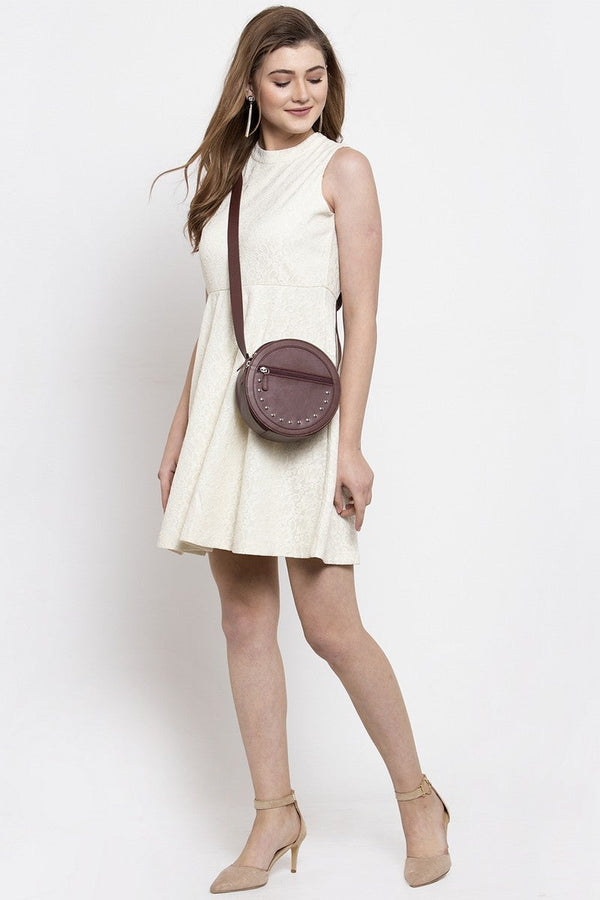 gipsy Gipsy Women Casual Sleeveless Knee Length Cream Dress Cream