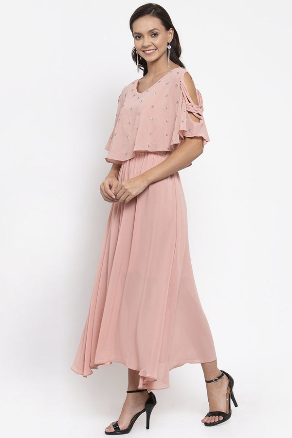 Gipsy Gipsy Women Dusky Pink Boat Neck Dress Dusky Pink