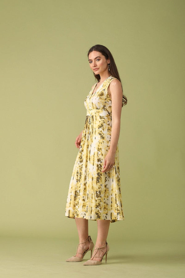 Gipsy Gipsy Women Yellow V Neck Sleeveless Dress Yellow