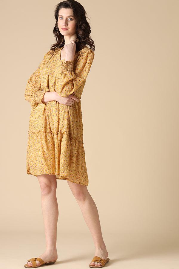 Gipsy Gipsy Yellow Fashion Georgette Dresses Yellow
