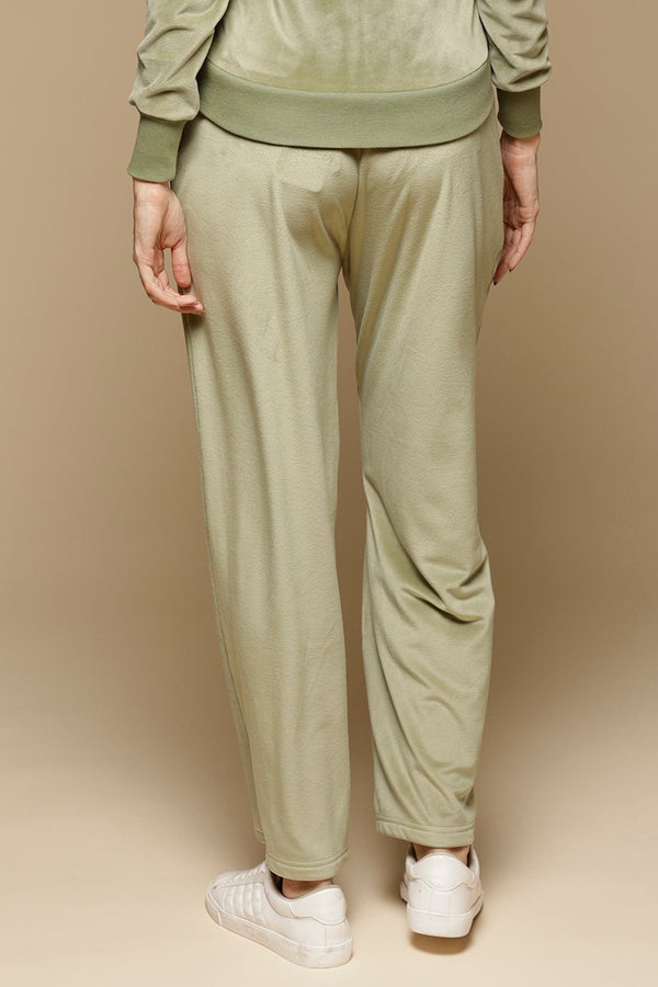 Gipsy Mint Green Solid Polyester Mid Rise Pant Green