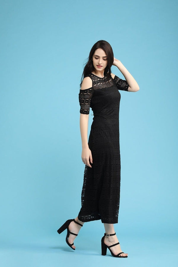 Gipsy Quintessential Black Cold Shoulder Dress Black