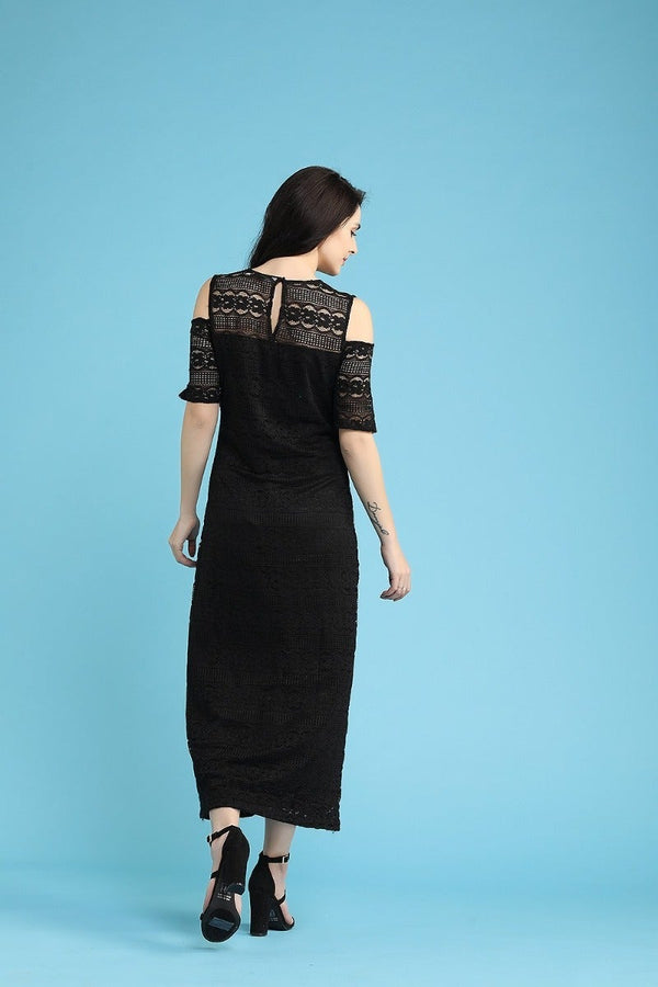 Gipsy Quintessential Black Cold Shoulder Dress Black