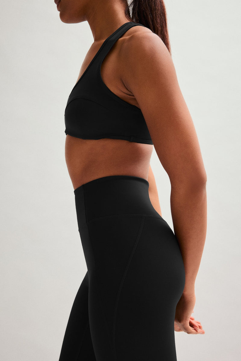 Girlfriend Collective Black Compressive High-Rise Capri