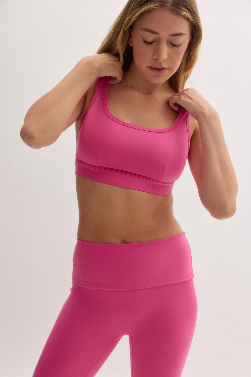 girlfriend collective Dragonfruit Holly Foldover Bra