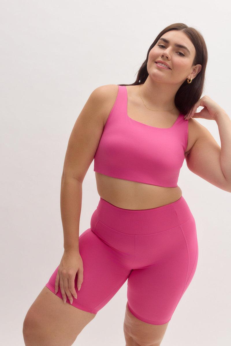 Girlfriend Collective Dragonfruit Tommy Cropped Bra