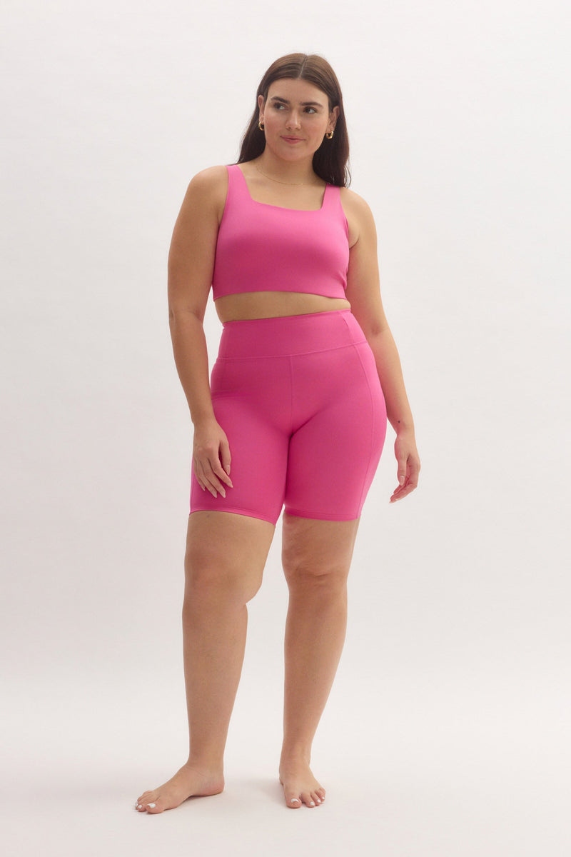 girlfriend collective Dragonfruit Tommy Cropped Bra