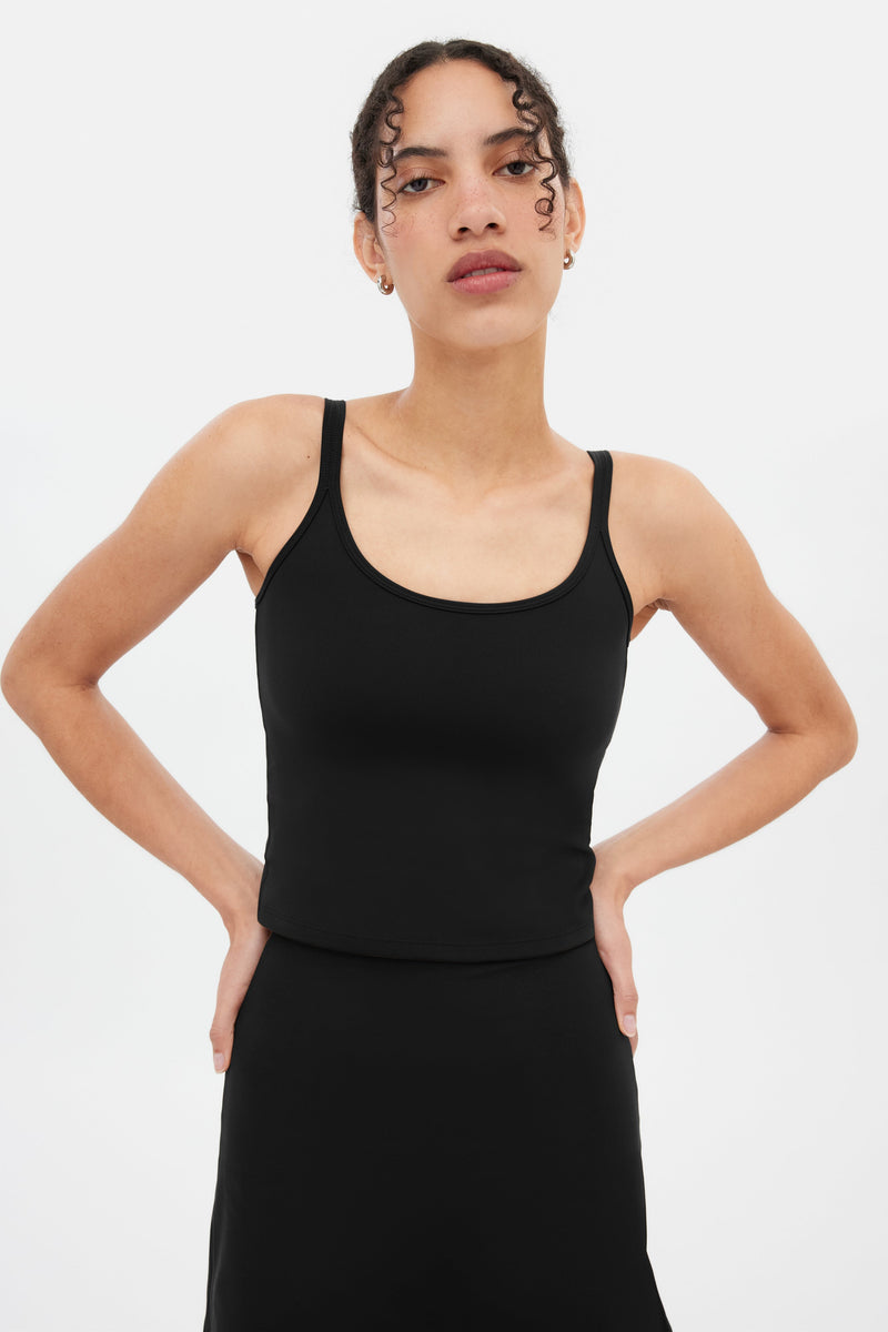 girlfriend collective Black Gemma Scoop Tank