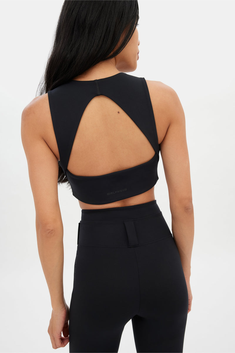Girlfriend Collective Black Natalie Seamed Bra