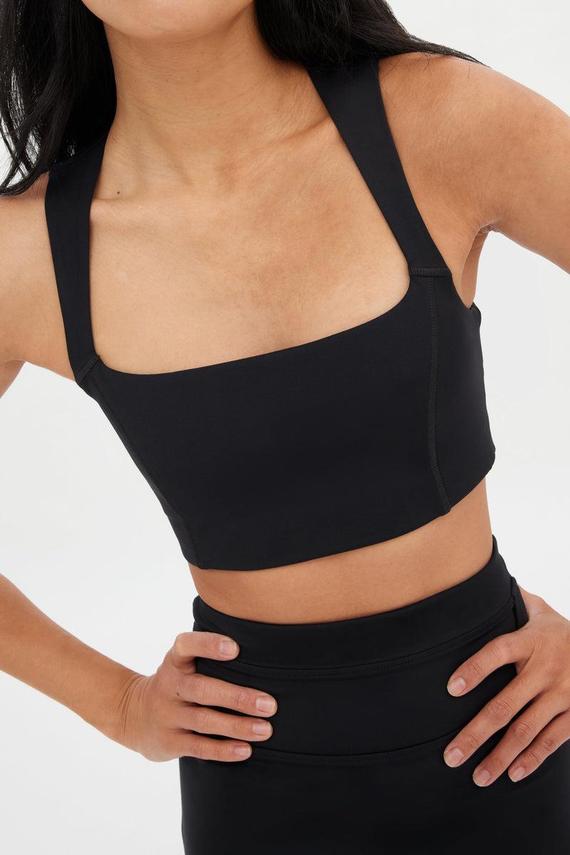 Girlfriend Collective Black Natalie Seamed Bra