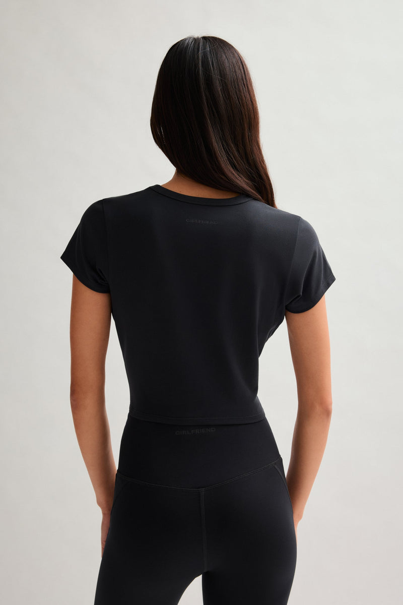 Girlfriend Collective Black ReSet Baby Tee