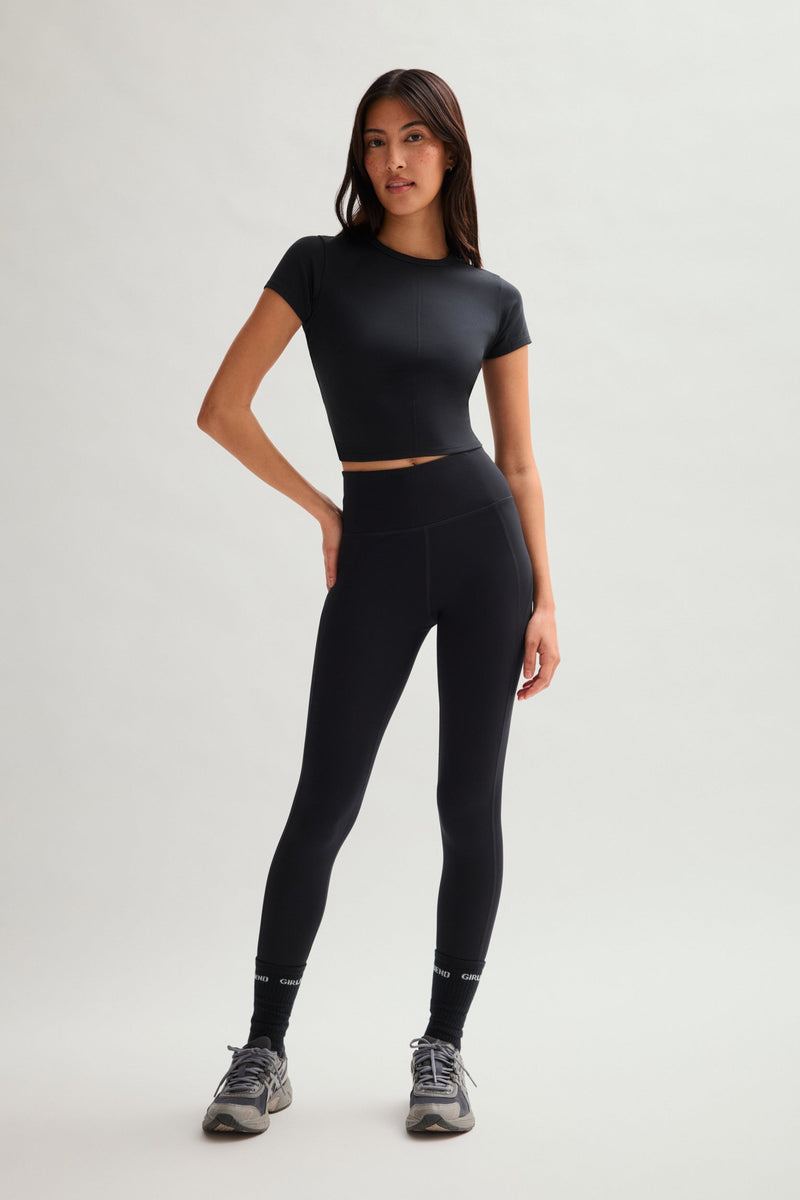 Girlfriend Collective Black ReSet Baby Tee