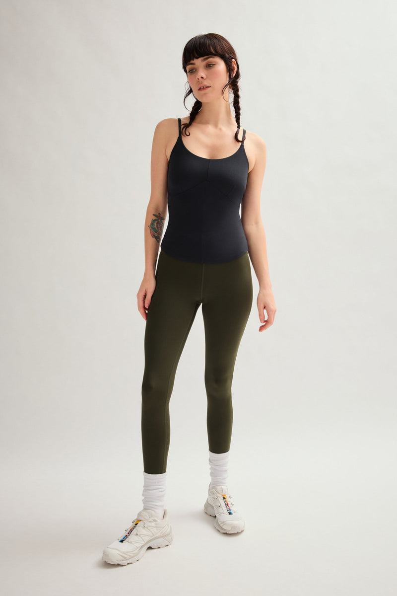 Girlfriend Collective Black ReSet Curved Cami