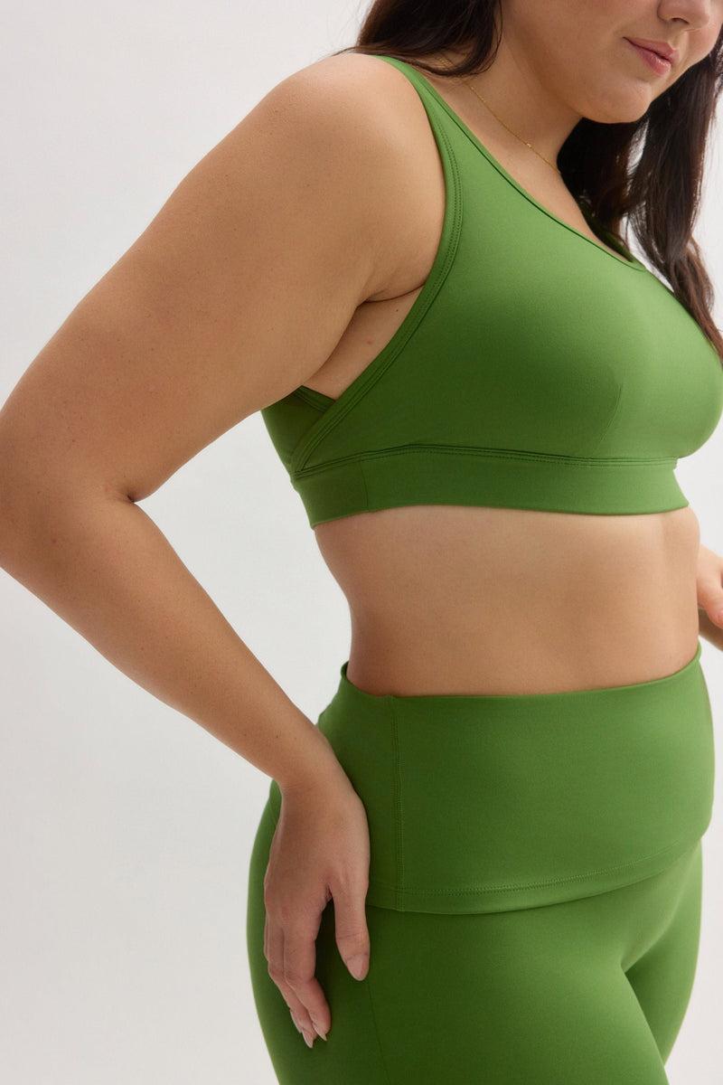 girlfriend collective Kiwi Holly Foldover Bra