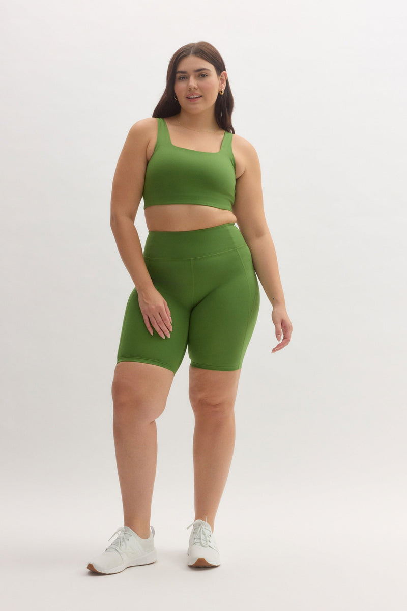 girlfriend collective Kiwi Tommy Cropped Bra