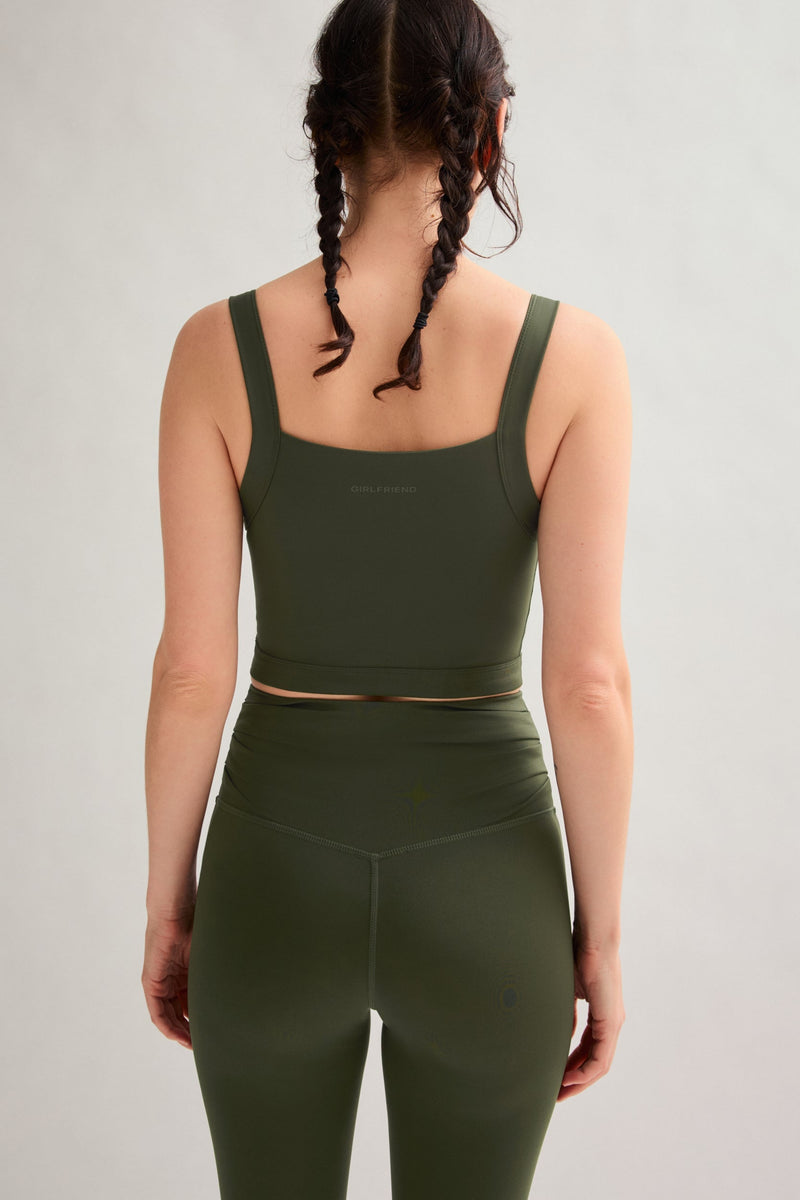 Girlfriend Collective Terrace Julia Cowl Neck Bra