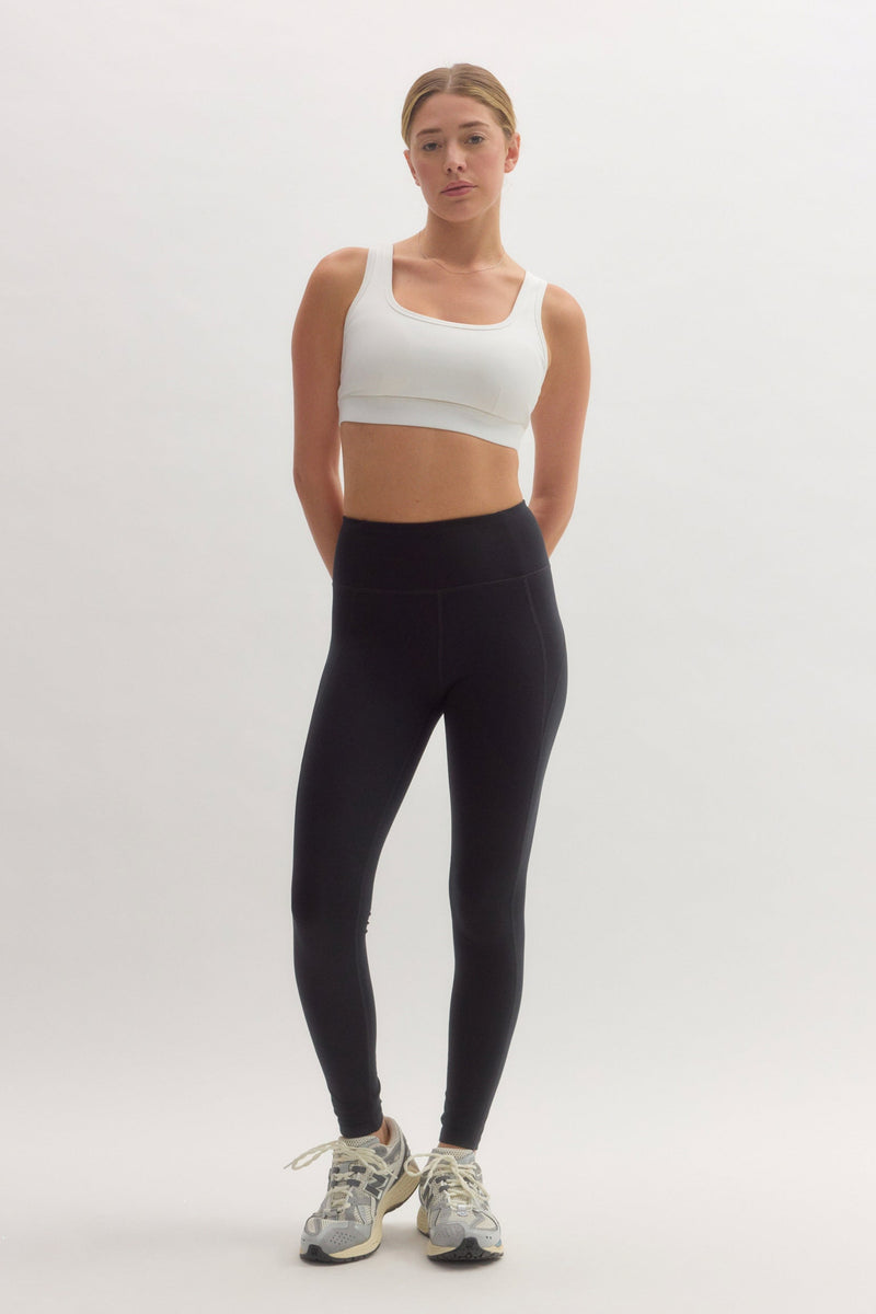 Girlfriend Collective White Holly Foldover Bra
