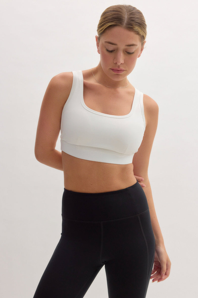 girlfriend collective White Holly Foldover Bra