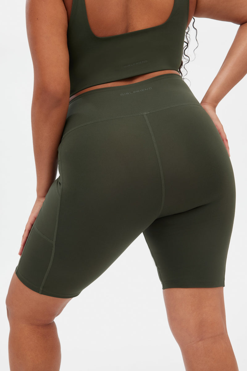 Girlfriend Collective Terrace High-Rise Pocket Bike Short