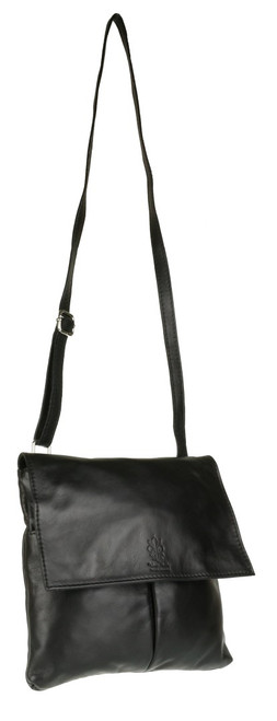 girly handbags Double Pocket Italian Leather Messenger Bag