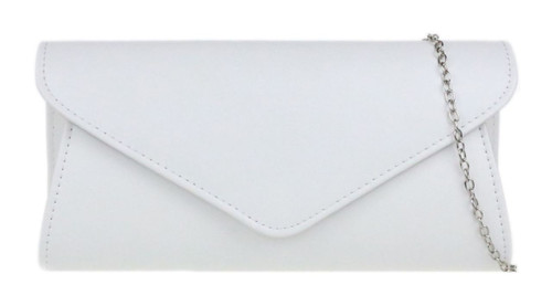 Girly Handbags Faux Leather Plain Clutch Bag