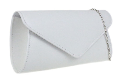 Girly Handbags Faux Leather Plain Clutch Bag