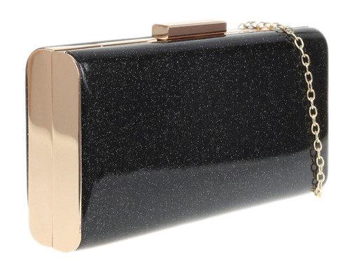 Girly Handbags Glitter Compact Clutch Bag