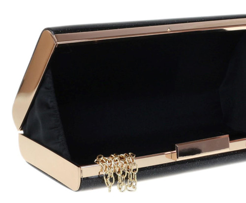 Girly Handbags Glitter Compact Clutch Bag