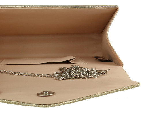 Girly Handbags Glitter Flap Shimmer Clutch Bag